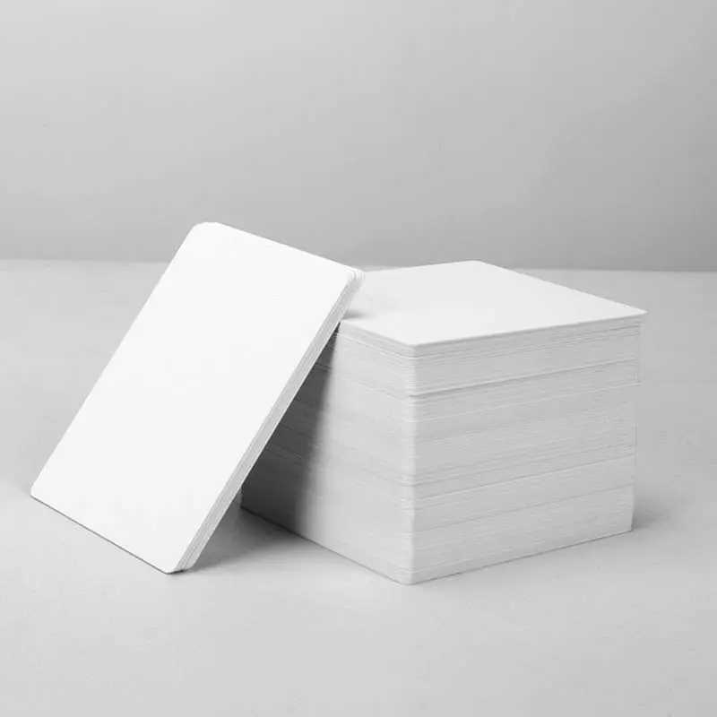 A0KD 100 Premium White Blank Inkjet PVC Cards Plastic Double Sided Printing Cards