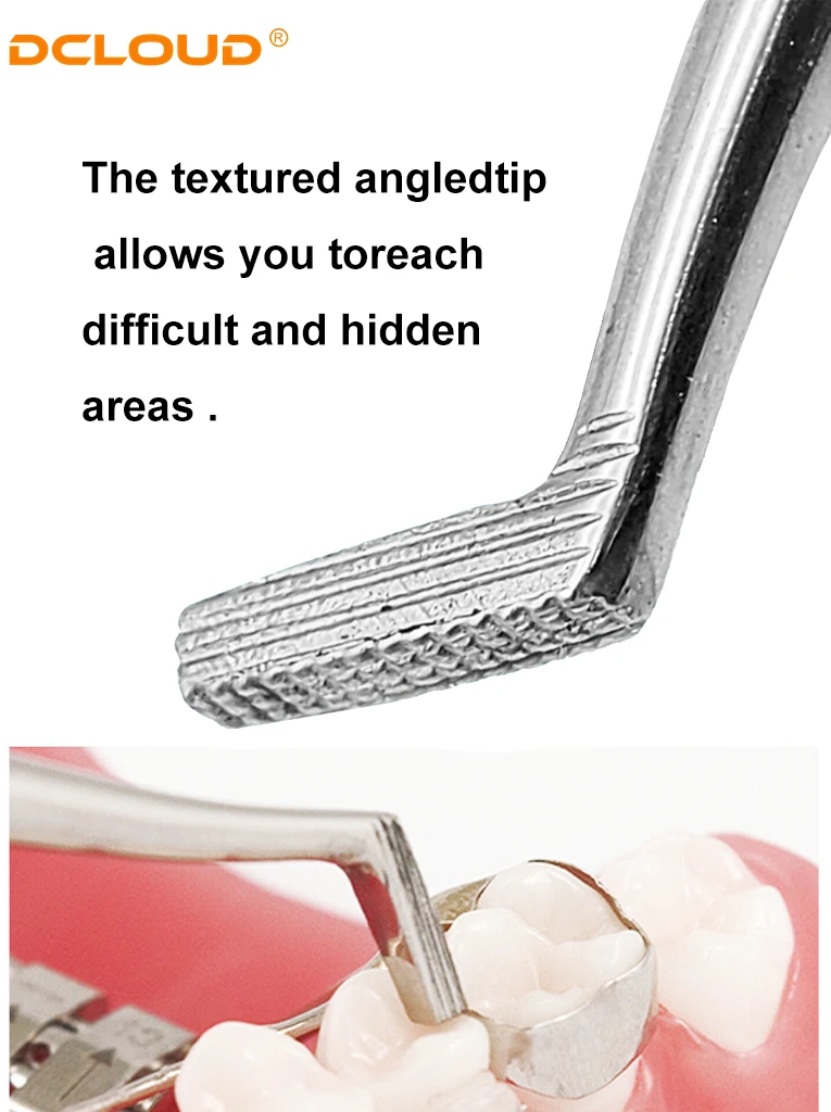 1 Stück Zahnkieferorthopädische Band Pusher Seater Molarenring Push Lift Edelstahl Bite Stick Sitz Gezackte Spitze Manuelle Werkzeuge – Detail 7