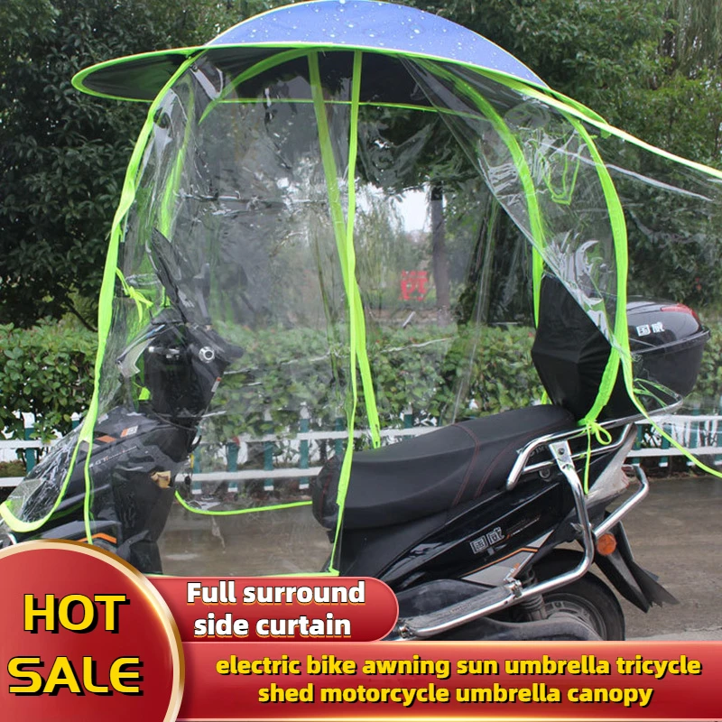 

Full Surround Side Curtains Electric Bike Awning Sun Umbrella Tricycle Shed Motorcycle Umbrella Canopy Motocycle Covers