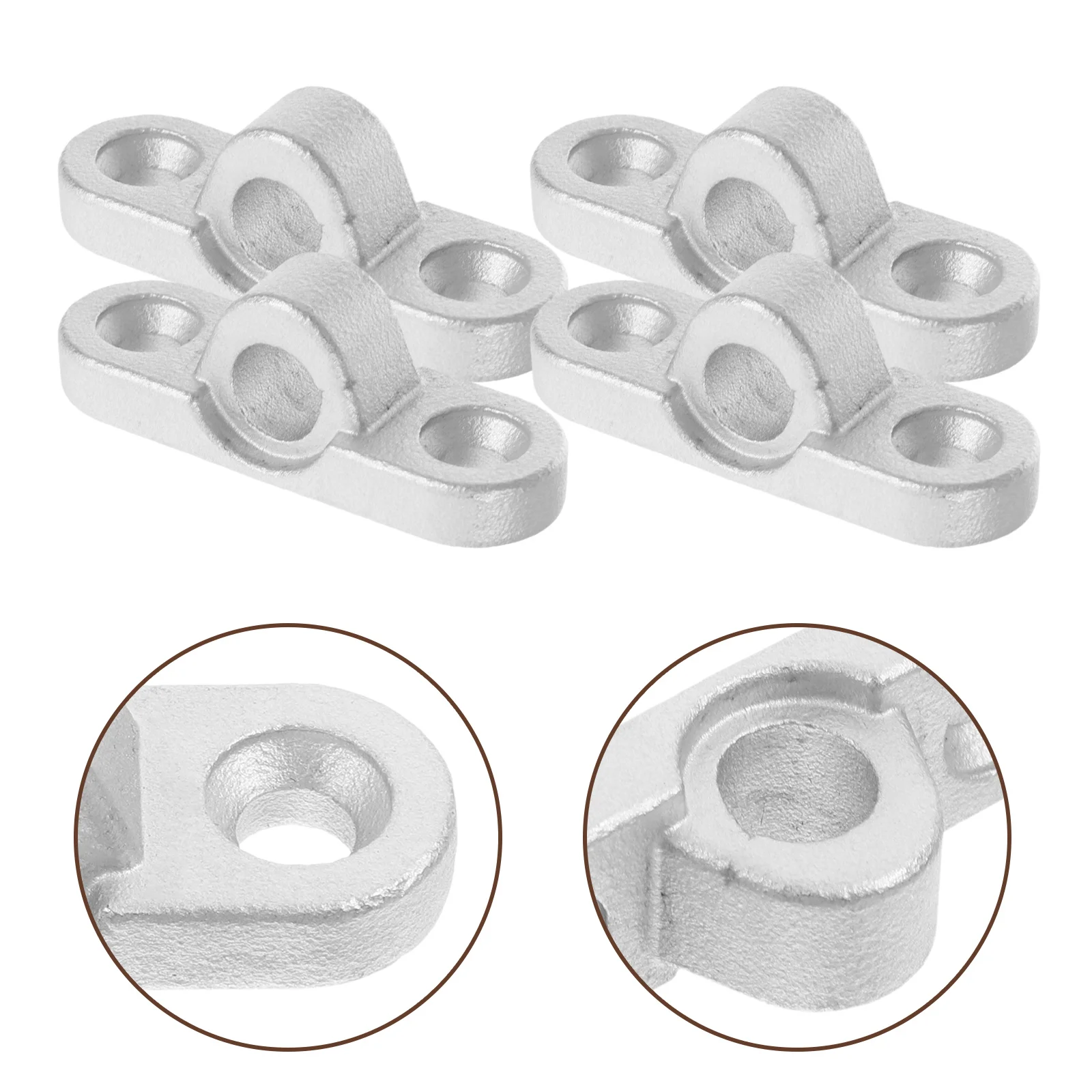 

6Pcs Replacement Bottom Mounting Bracket Stainless Steel Awning Eyelets Fittings for Rv Canopy Support Hardware