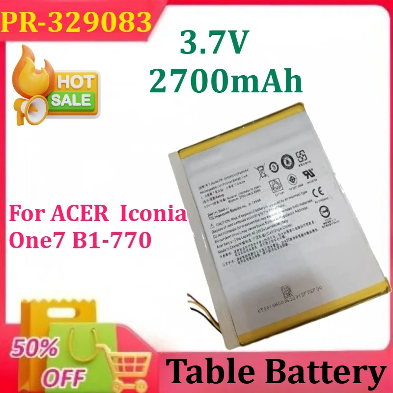 New 3.7V 2700mAh PR-329083 for ACER  Iconia One7 B1-770 Tablet Battery