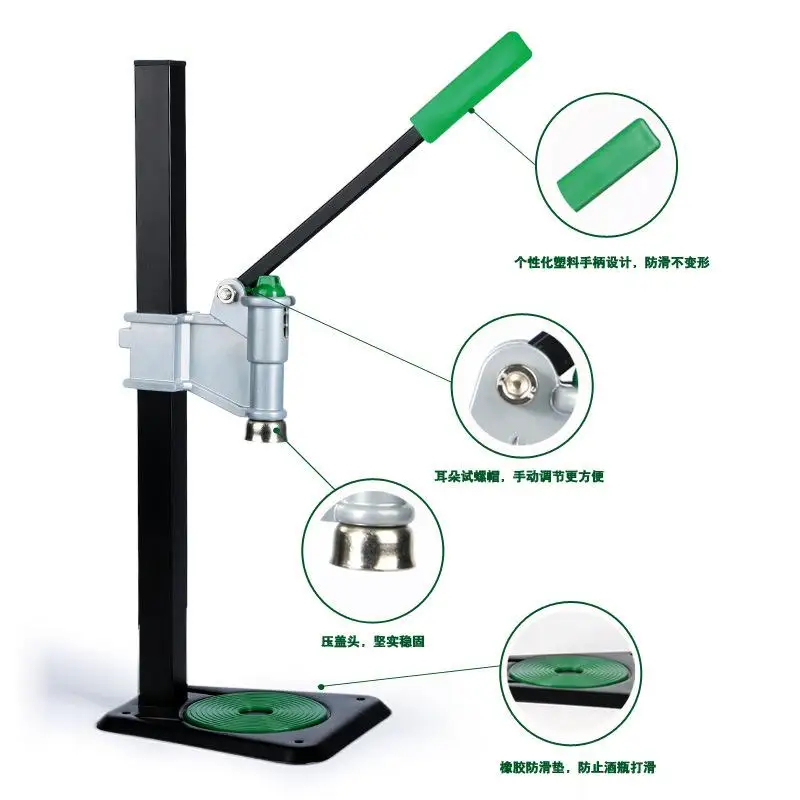 Ławka do butelek z żelazną ławką, narzędzie do kapsli do butelek, kapsel do korony, sprzęt do domowego warzenia