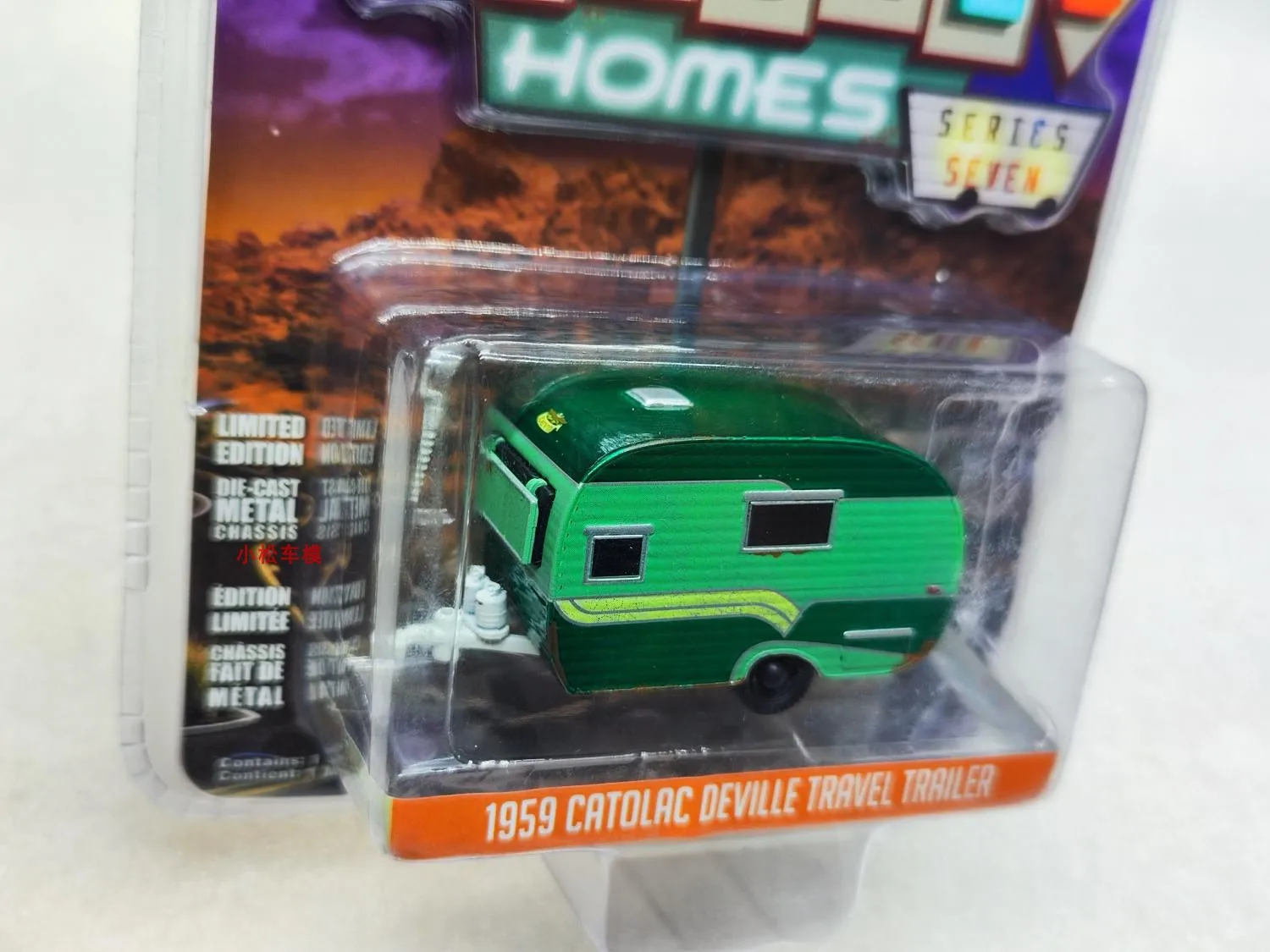

1:64 1959, CATOLAC DEVILLE TRAVEL TRAILER, высокая имитация сплава, модель автомобиля, Коллекционная игрушка, подарок, украшение для дисплея