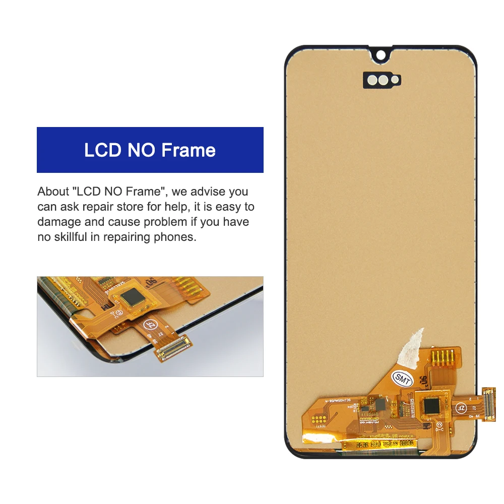 A40 TFT Screen Assembly for Samsung Galaxy A40 A405 A405F A405FN Lcd Display Digital Touch Screen with Frame Replacement