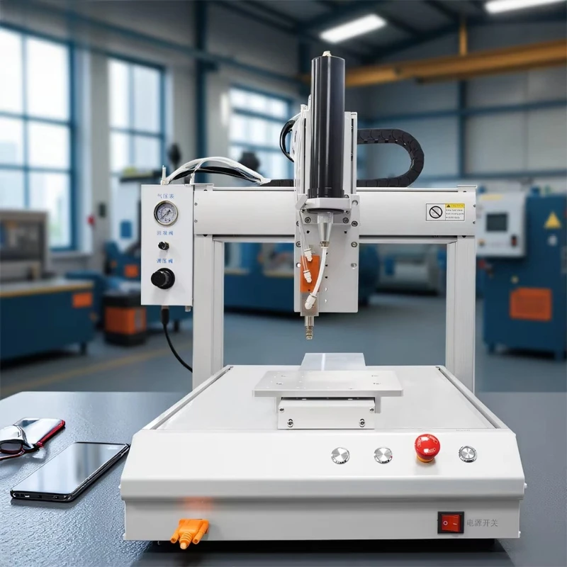 Hot Melt Adhesive Fully Automatic Gluing Glass Shell Hardware Spray Pur Glue Injection Automatic Dispensing Machine