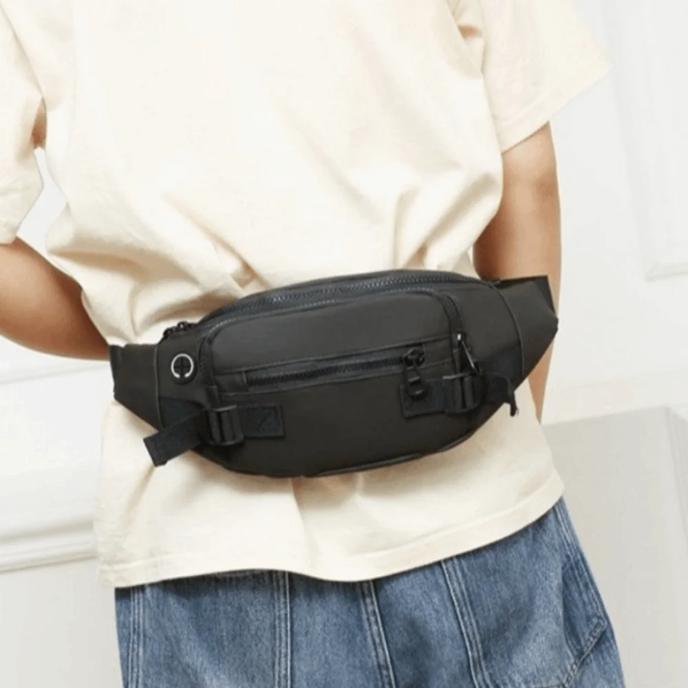 

Fashion Oxford Cloth Men Waist Pack Multi-pocket Sling Chest Bag Wear Resistant Single Shoulder Fanny Pack Cycling