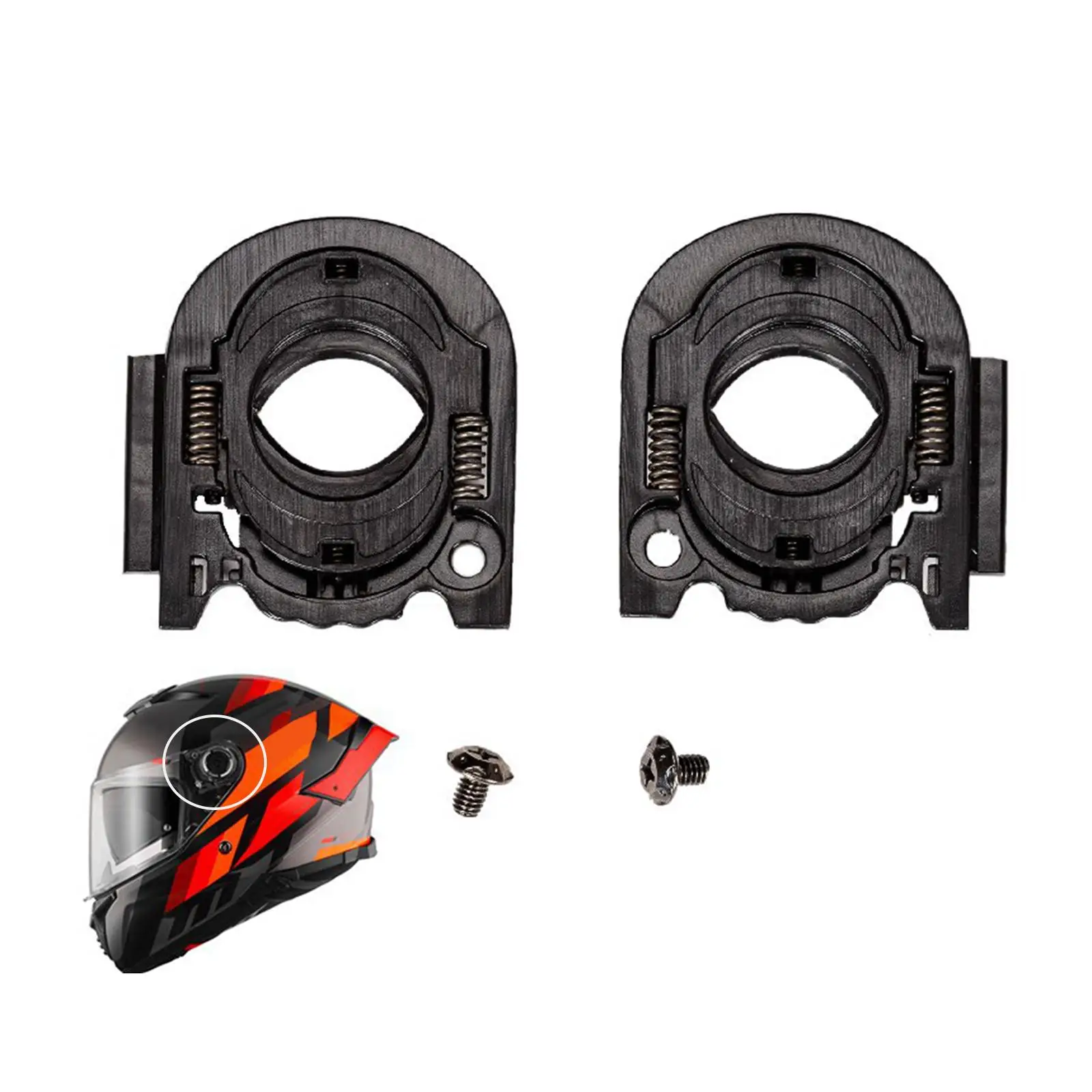 High Performance Helmet Guard Bases ABS Plastic Durable Spare Parts Easy Installation with Screws for Motorcycle Helmet Repair 3