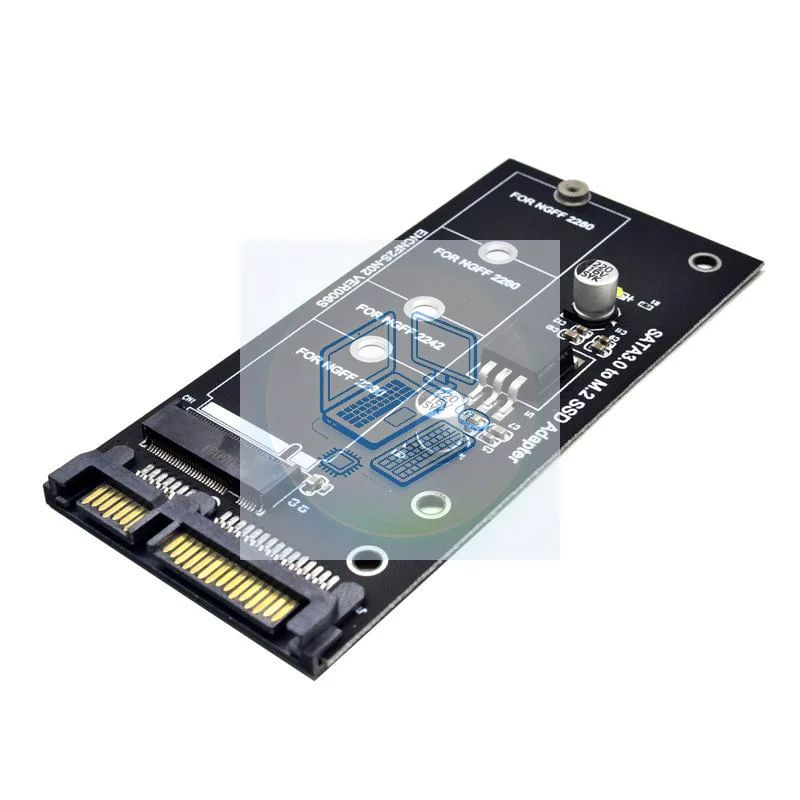 M.2 SSD to SATA Adapter Card, NVMe NGFF to SATA III 6Gbps Converter, M-Key B-Key Compatible M2 SATA Adapter