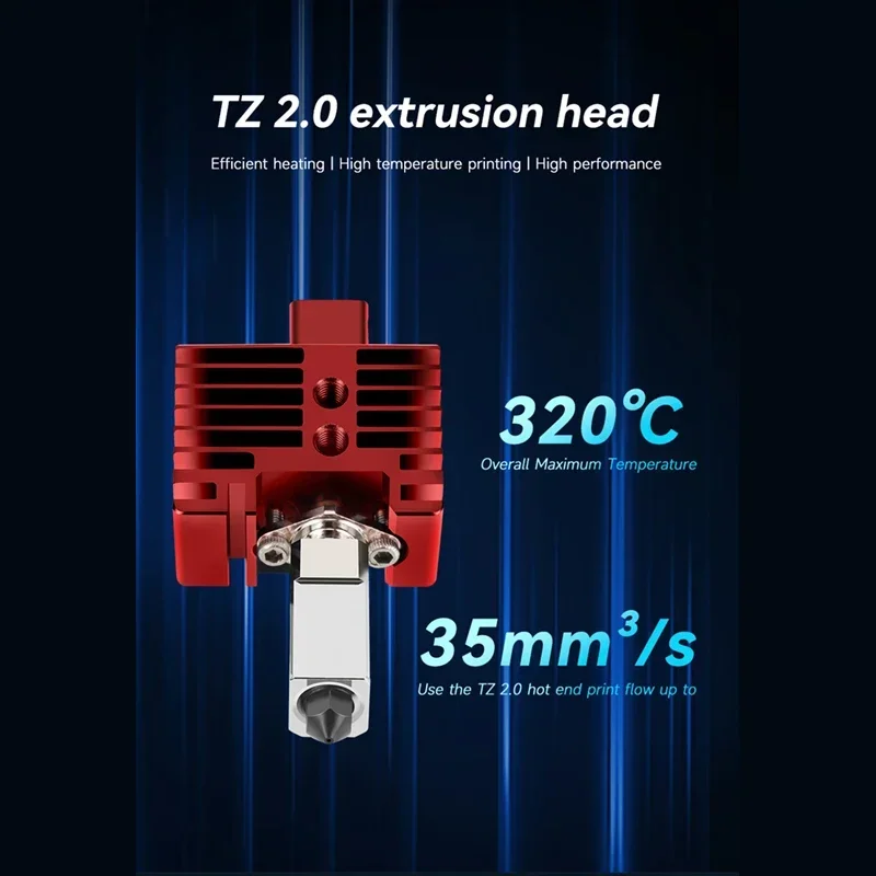 For Bambu Lab Hotend Upgrade TZ 2.0 Version Bi Metal Fit Bamboo X1 X1C X1E P1P P1S hotend Thermistor Brass Copper Hard nozzles