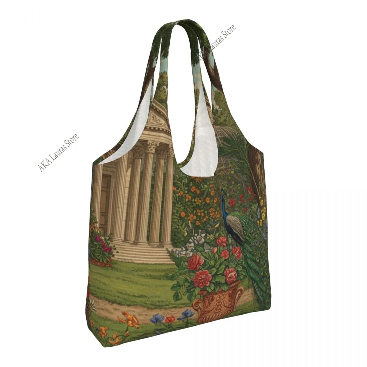 Shoulder Bag Mughal Garden With Peacock Bird Arch Ladies Handbag Tote Bag Reusable Large Bag
