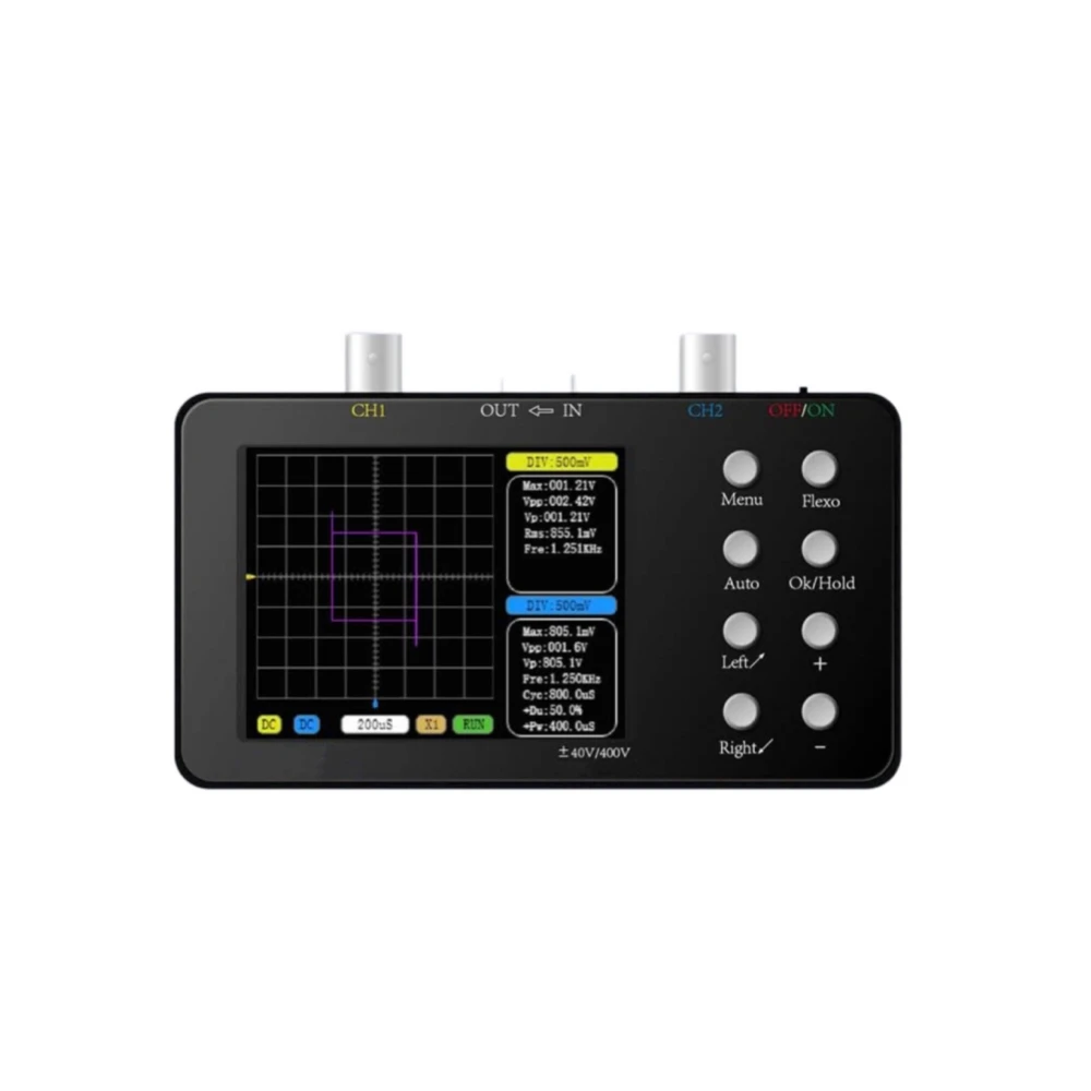 SCO2 Dual Channel Digital AUTO Oscilloscope PWM 50M 10Mhz Sampling Rate 2.5KSa/S Analog Bandwidth For Electronic Repair Tools