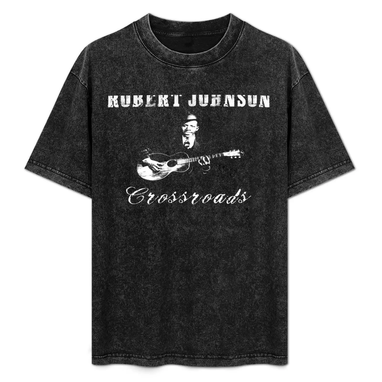

Robert Johnson - Crossroads T-Shirt topping anime clothes graphic t shirts t shirt men 100℅ cotton
