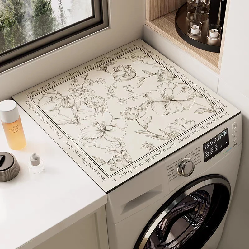 French-Style Simple Dust-Proof Cover For Washing Machines, Waterproof And Sun-Proof Cover For Countertops, Home Decoration