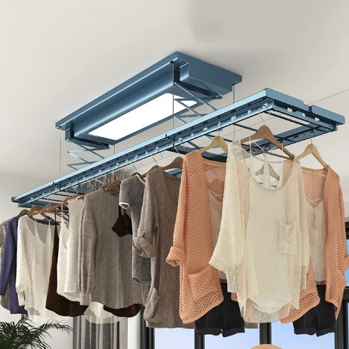 

Умная многофункциональная сушилка для белья с LED-подогревом, складная конструкция, автоматическая регулировка высоты, увеличенный размер, для балкона и кухни