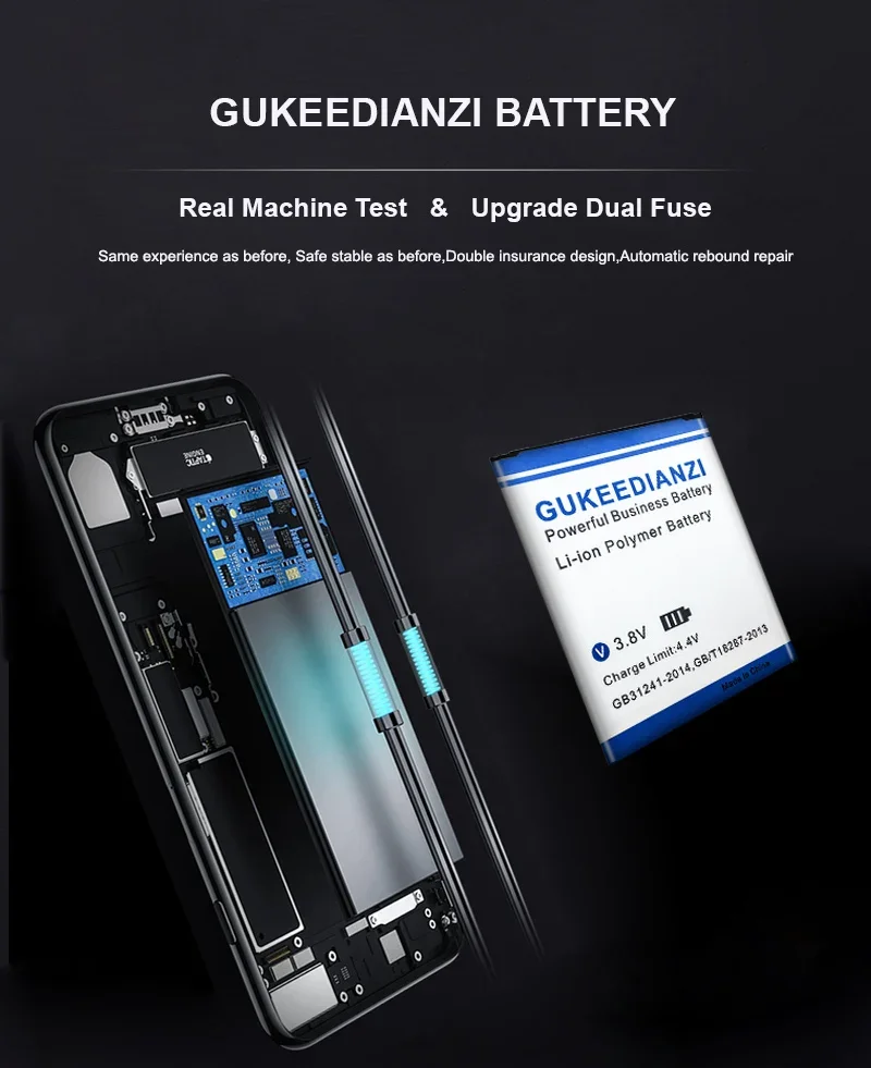 GUKEEDIANZI Replacement Battery EB425161LU 2900mAh For Samsung Galaxy S3 Mini I8190 I699 Ace 2 I8160 S7562 S7562I S3mini Ace2