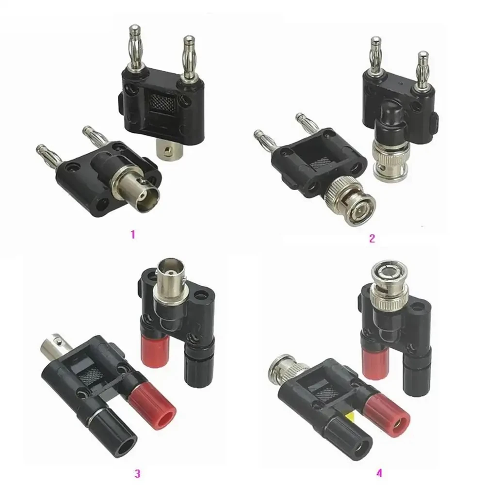 1PC, Adapter BNC to Two Dual 4mm Banana Male Plug & Female Jack RF Connector Coaxial Test Converter