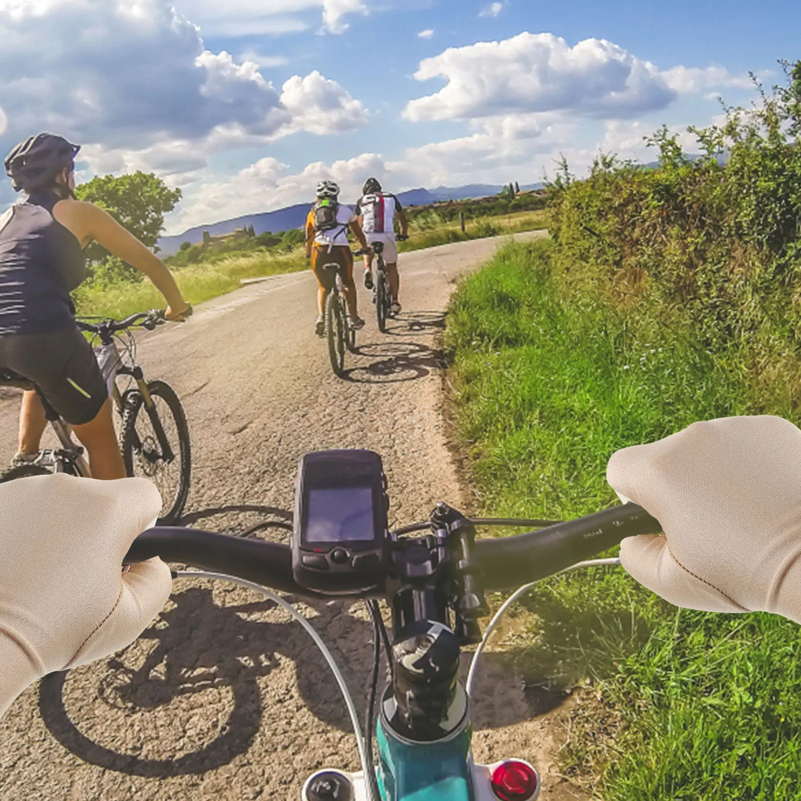 

1Pair Uv Blocking Fingerless Gloves Women Half Fingers Comfortable Outdoor Sun Protection Cycling Driving Gloves