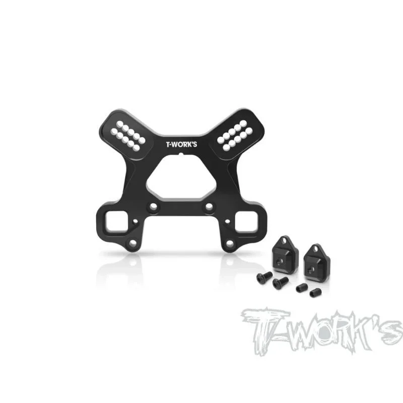 

Original T works TO-241-MBX8R Black Hard Coated 7075-T6 Alum.Front Shock Tower With Removable Spacer Insert Stand ( For Rc part