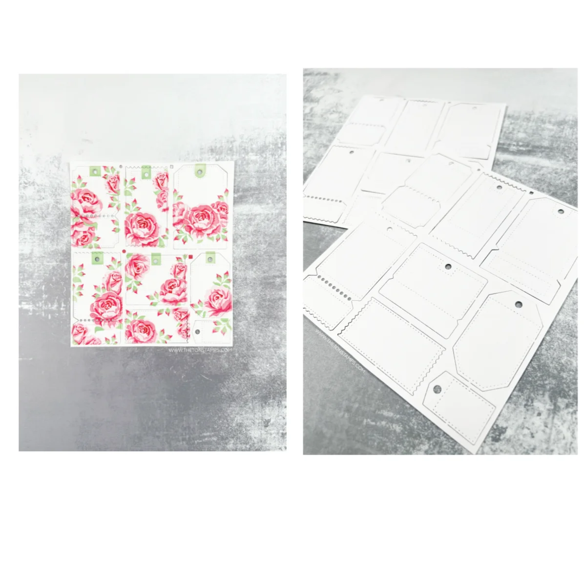 

Rose Tags Stencils Cut Die DIY Scrapbooking Photo Album Craft Decorat Paper Card Template Supplies Handcraft Gift Card 2025 New