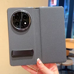 Flip Magnetic Holder for OPPO Find N5 Case Carbon Fiber Textured Leather New Light Luxury Environmentally Friendly Leather Case