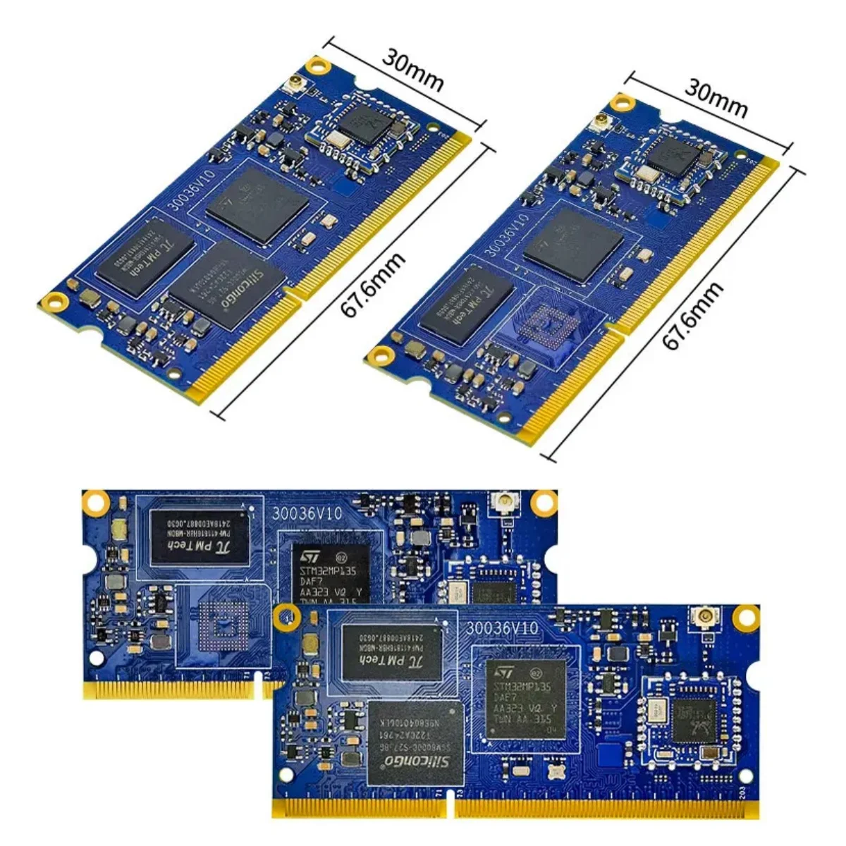 ECK10-135 Series Core Board STM32MP135 CDEBYTE ARM Cortex-A7 1GHz Linux Dual Gigabit Ethernet RGB888 SODIMM 256MB/512MB DDR3L