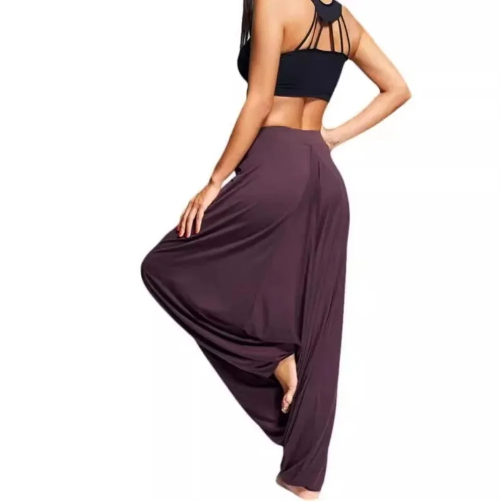 Women's Casual Harem Pants Fashion Loose Asymmetrical High Waist Solid Unilateral Pocket Pants Oversized Trousers Female