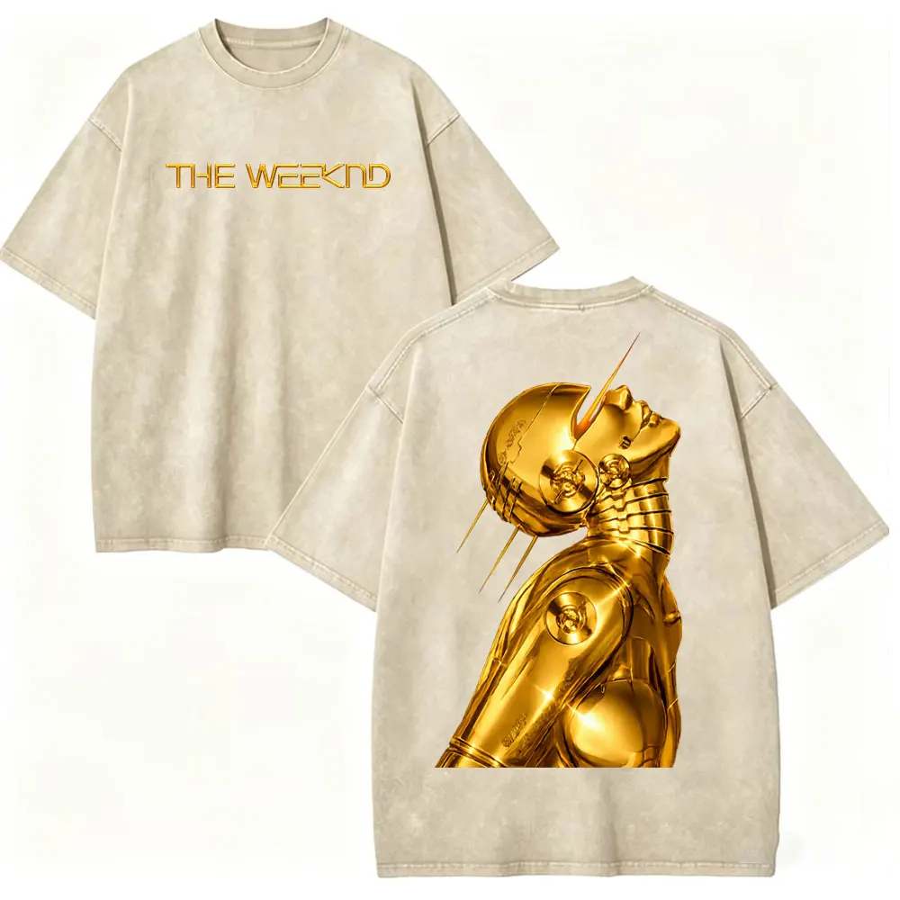 Vintage Washed Rapper The Weeknd Graphic T Shirts After Hours Til Dawn Tour 2026 Merch T-shirts Unisex Hip Hop Fashion T-shirt
