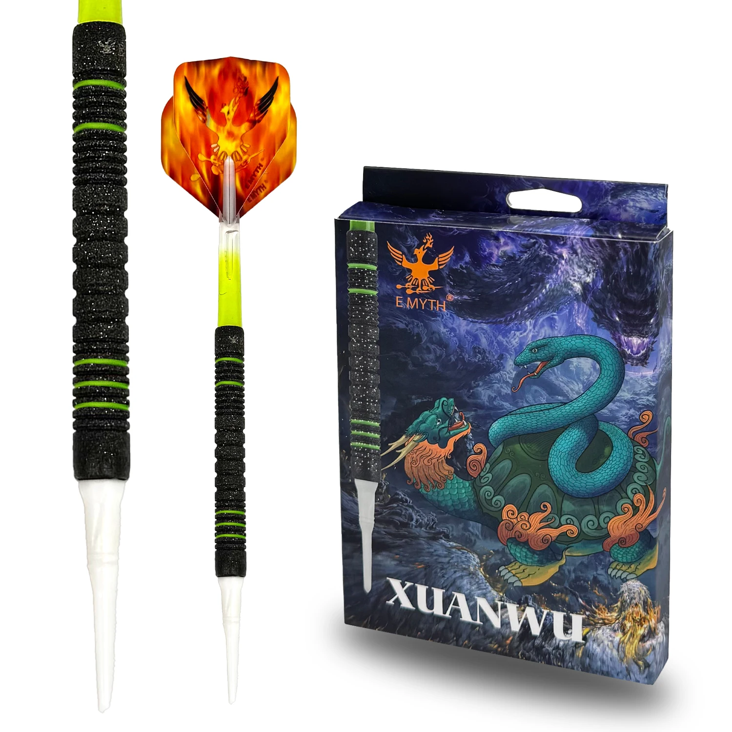 

Набор из 3 дротиков Emyth XUANWU: 90% вольфрам, 20г, 22г (мягкие) и 22г, 24г (стальные), ударопрочные, для тренировок взрослых