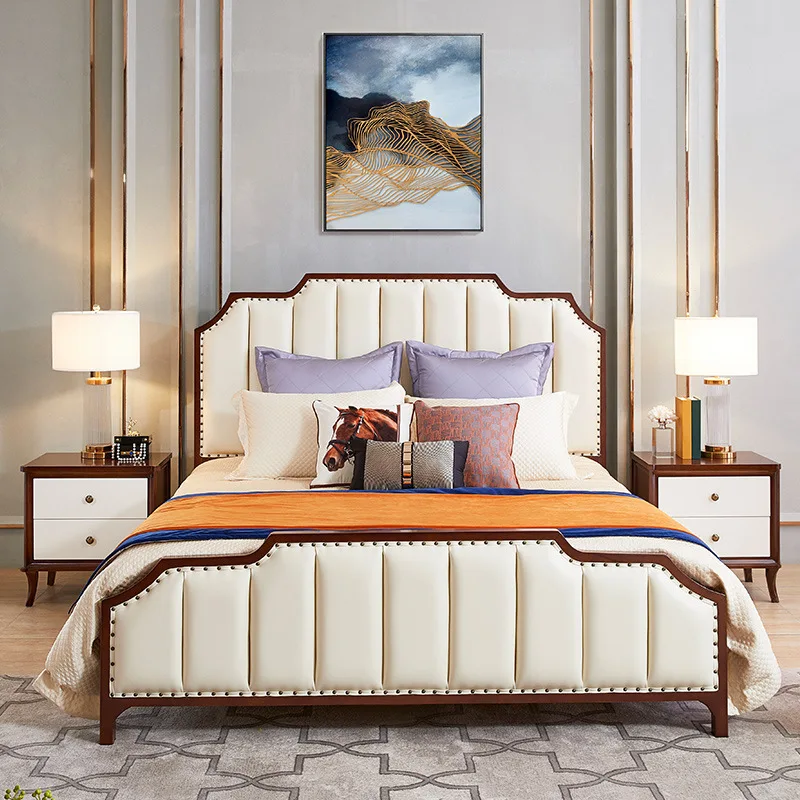 Neoclassical modern simple American bed new light luxury master bedroom double bed 1.5 meters 1.8 meters simple furniture