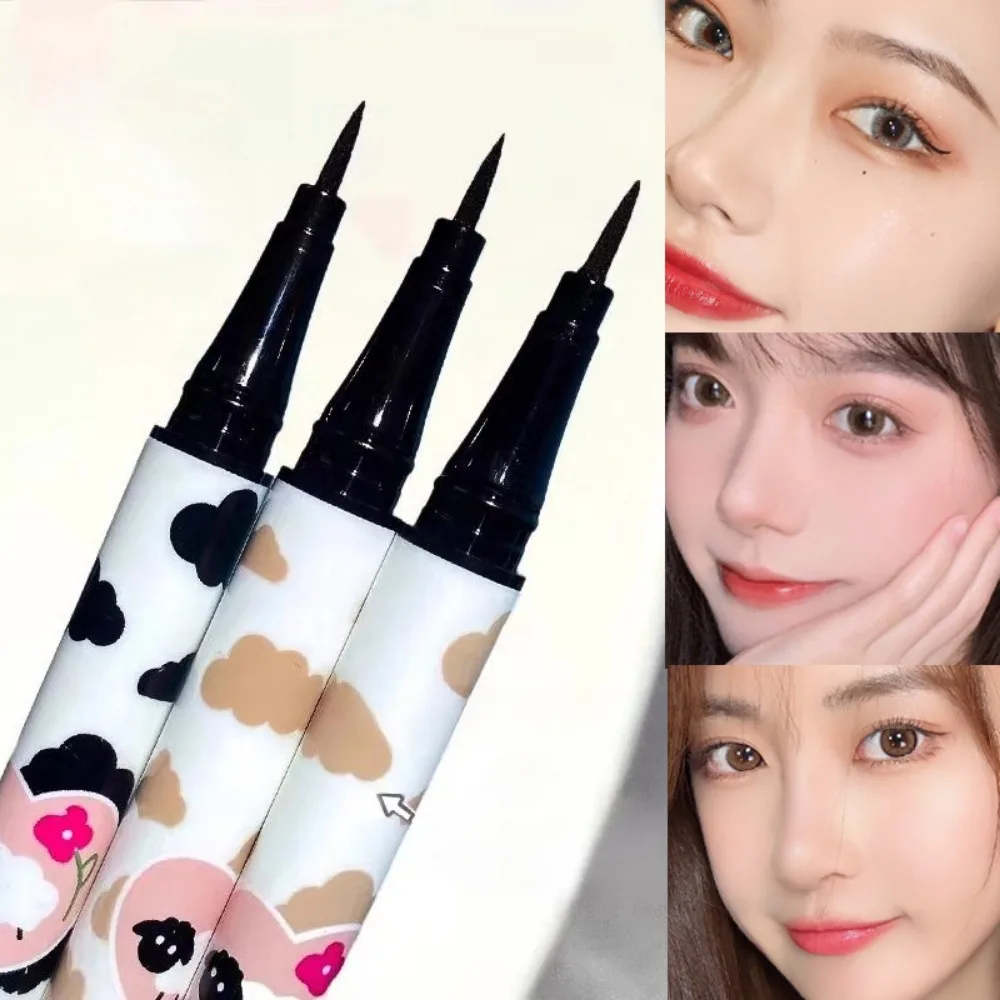 3 Colors Brown Lying Silkworm Liquid Eyeliner Pen Waterproof Big Eyes Makeup Smooth Quick-drying Women Cosmetics Beauty Tools