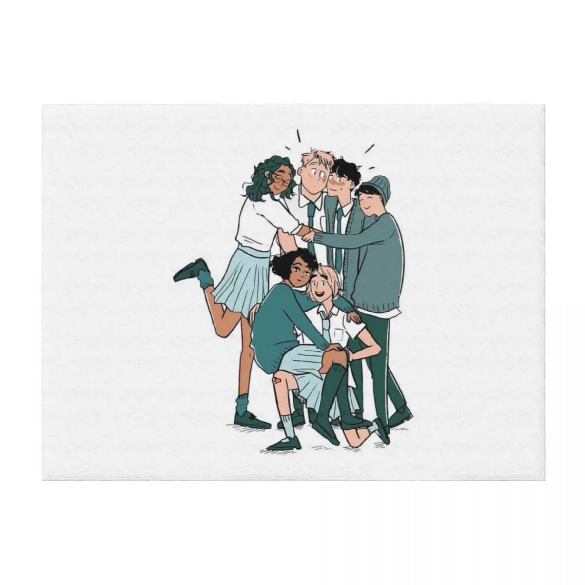 

heartstopper leaves Throw Blanket Retros Soft Big Comforter Blankets
