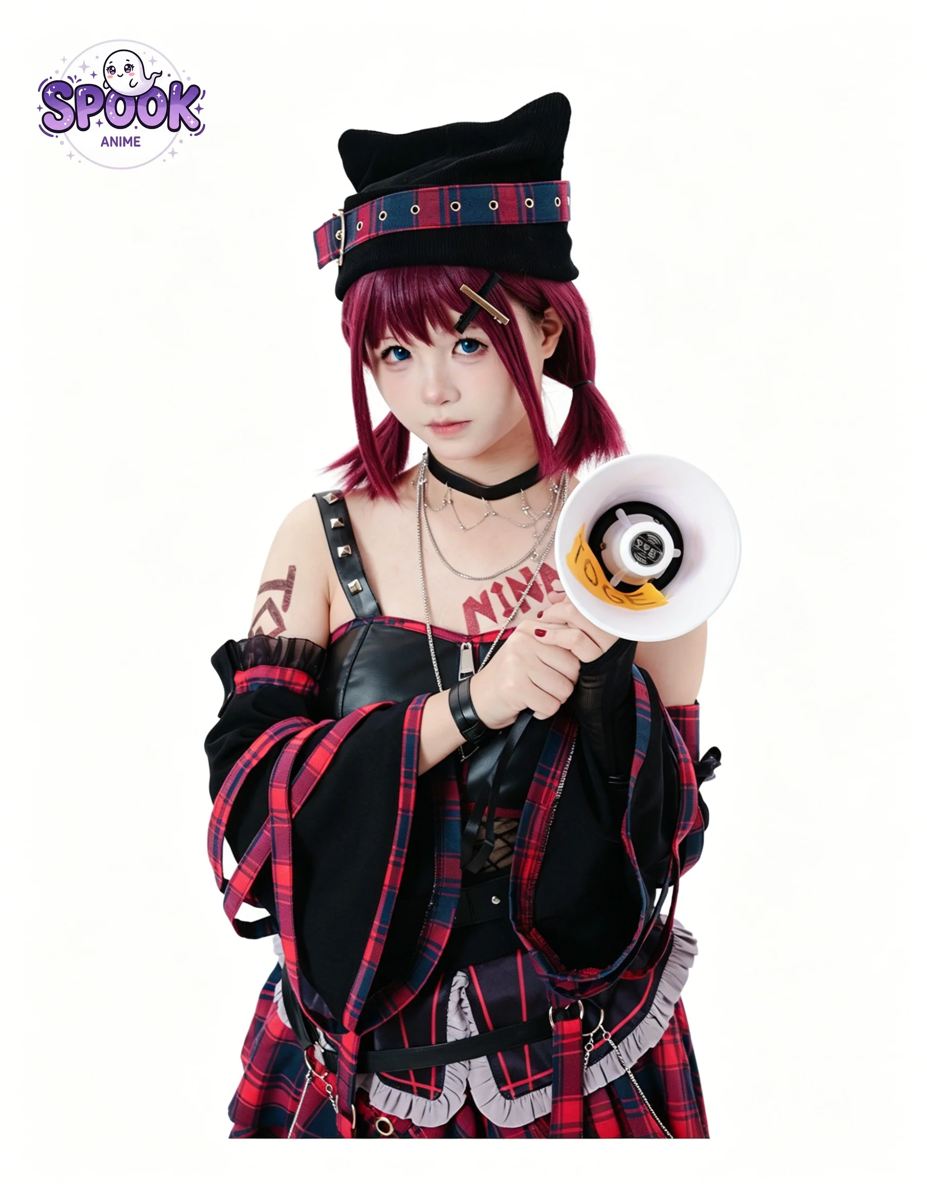 Anime Cosplay Shop - Falda a cuadros Harajuku, conjunto de