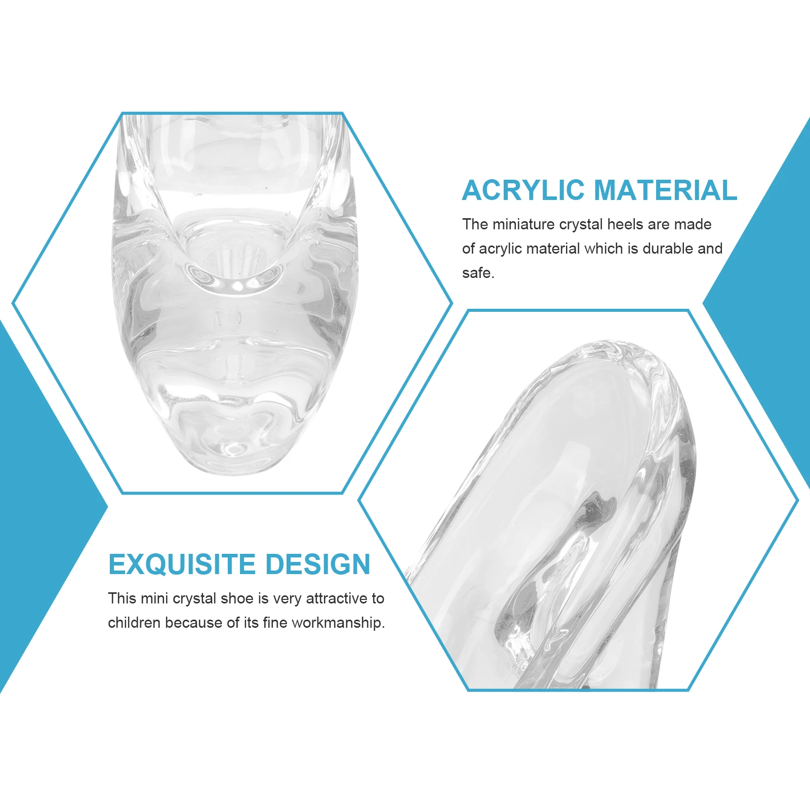 

Exquisite Transparent Glass Slipper Shoe Decor Delicate Desktop Decoration for Home Garden Atmosphere Glass Slipper