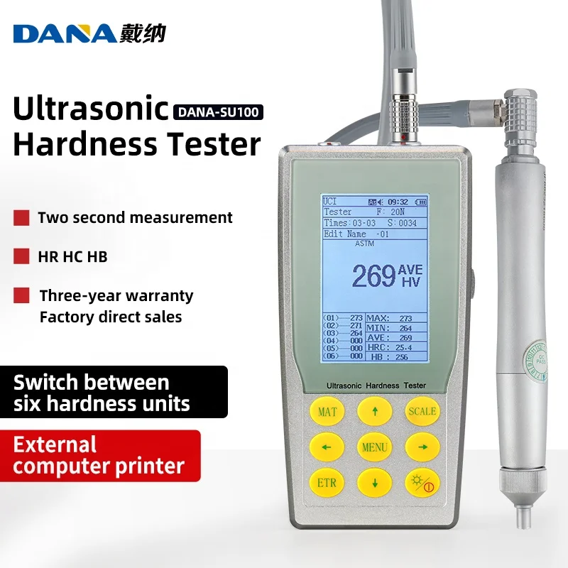 DANA SU-100 ultrasonic hardness tester in stock factory whosale price portable handheld    brinell ndt  durometer