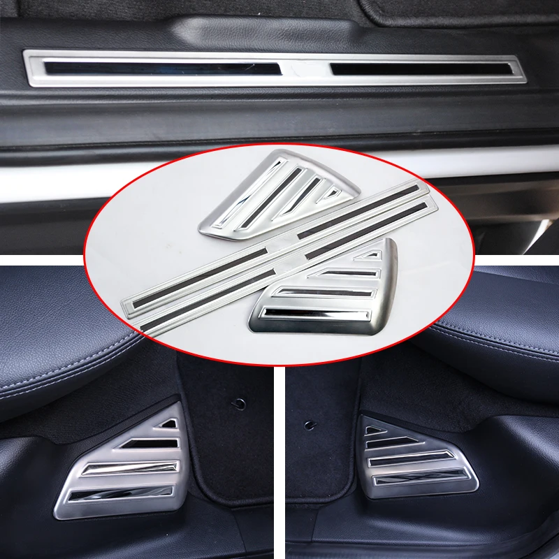 For Land Rover Freelander 2 2009-2015 Car Accessories 4 Pcs Inner Door Sill Scuff Threshold Protector Plate Cover