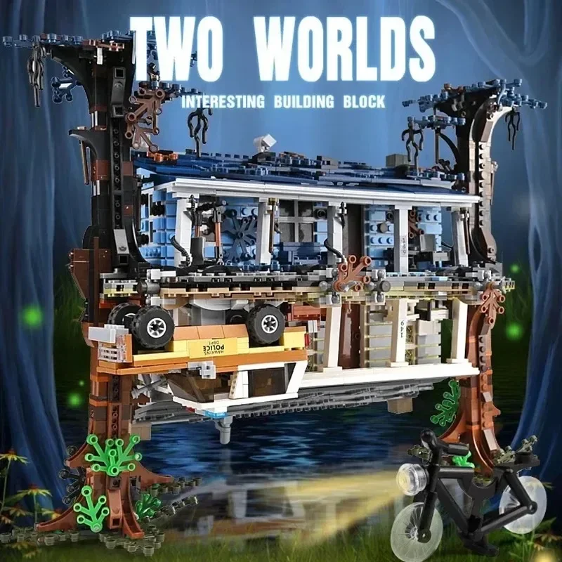 2026 spot brand new 2287-piece parallel-dimensional building block kit, MOC, adult inverted brick model，