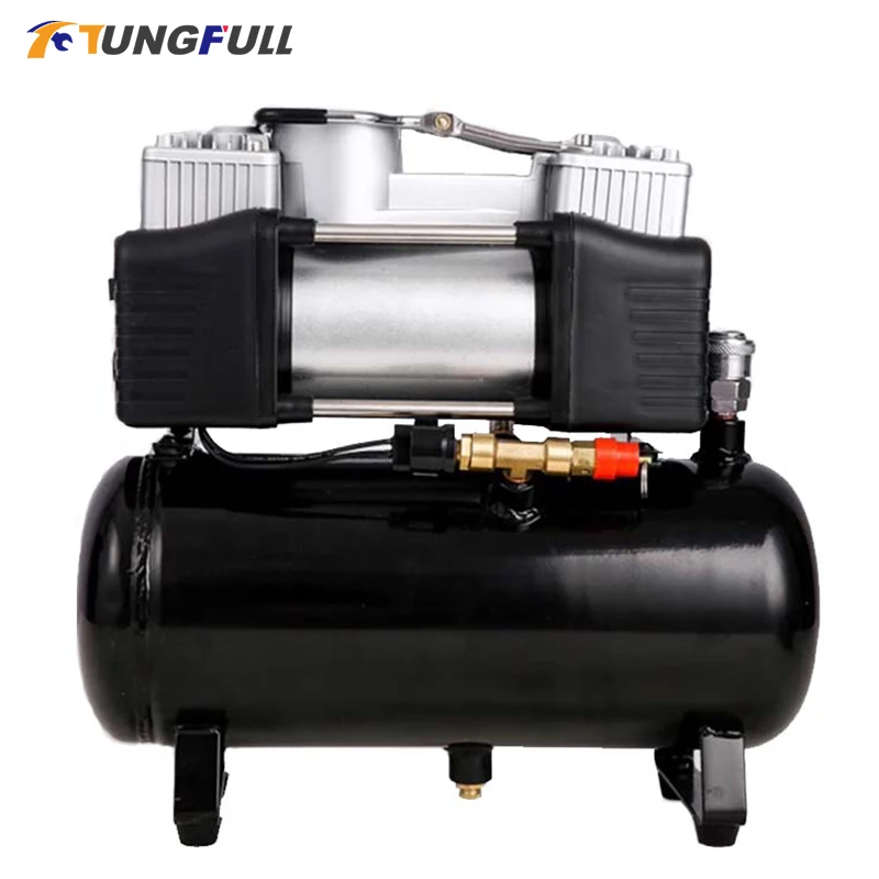 Mini Air Compressor 220v 12v Car Spray Air Tank Portable Car Air Pump Oil-free Low Noise 2.5L/4L Air Storage Tank