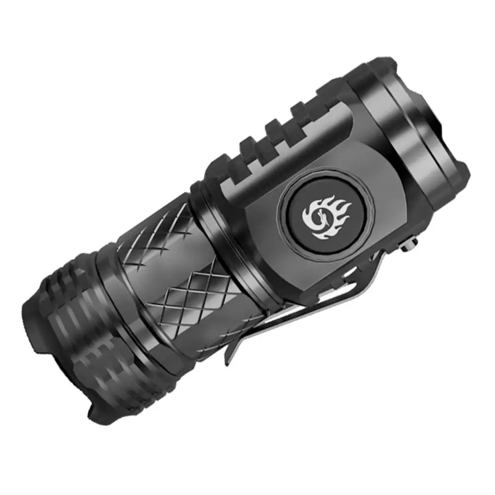 Three-eyed Mini Flashlight Super Power LED USB Rechargeable Tactical Pocket Flashlight Three Eye Long-range Lamp For Outdoor