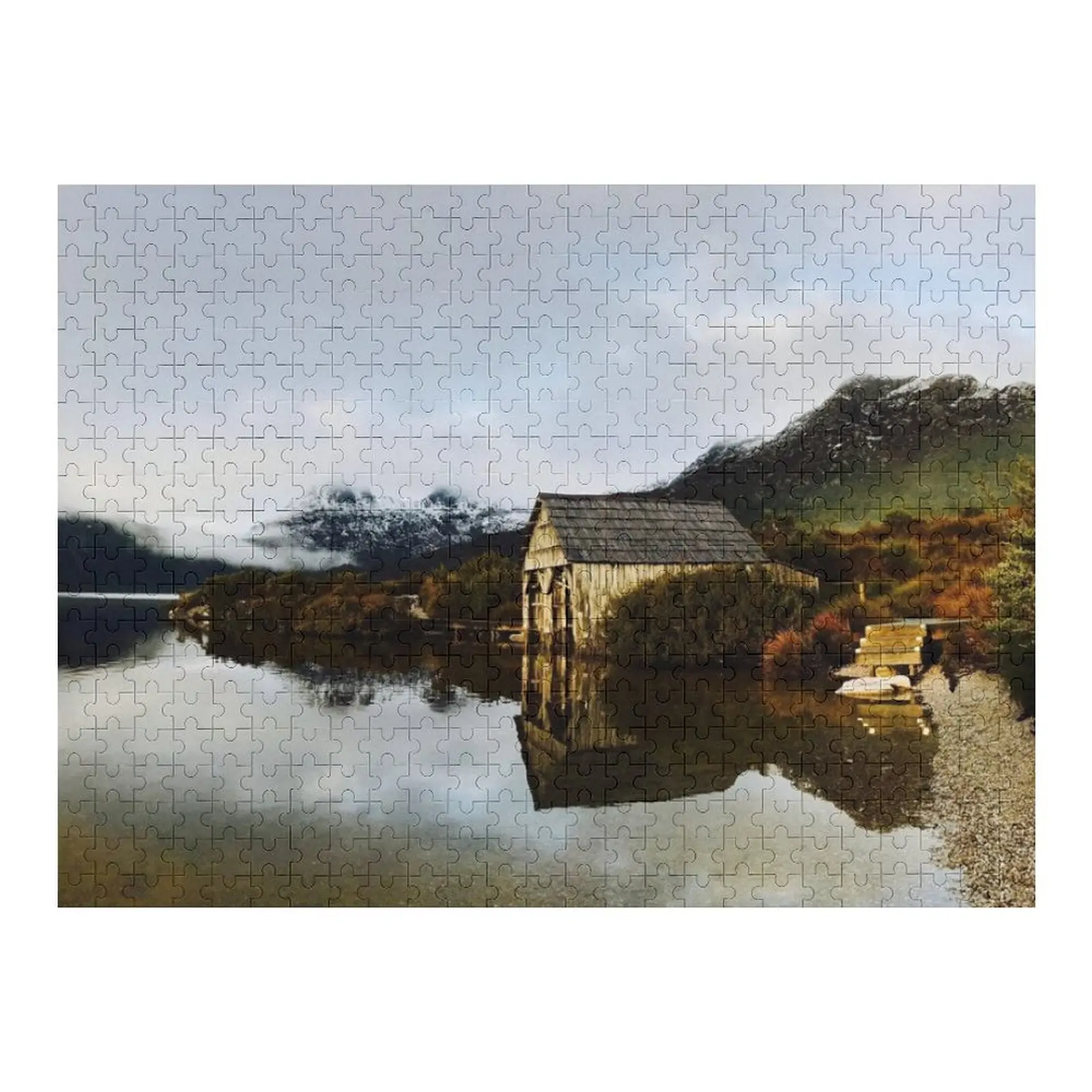 

The Boathouse, Dove Lake, Cradle Mountain, Tasmania, Australia Jigsaw Puzzle With Photo Personalised Jigsaw Puzzle