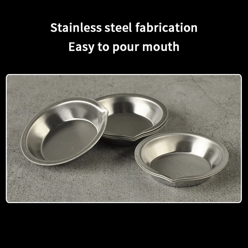 10Pcs Makeup Palette Stainless Steel Small Round Paint Tray Artist Watercolours Paint Mixing Palette Tray For Artist