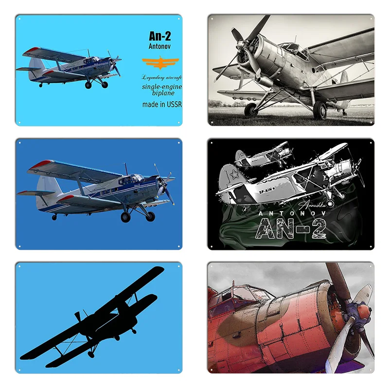 Soviet An2 Plane Metal Sign Wall Pub Club Bar Designing Wall Décor Antonov An2 Tin Sign Poster