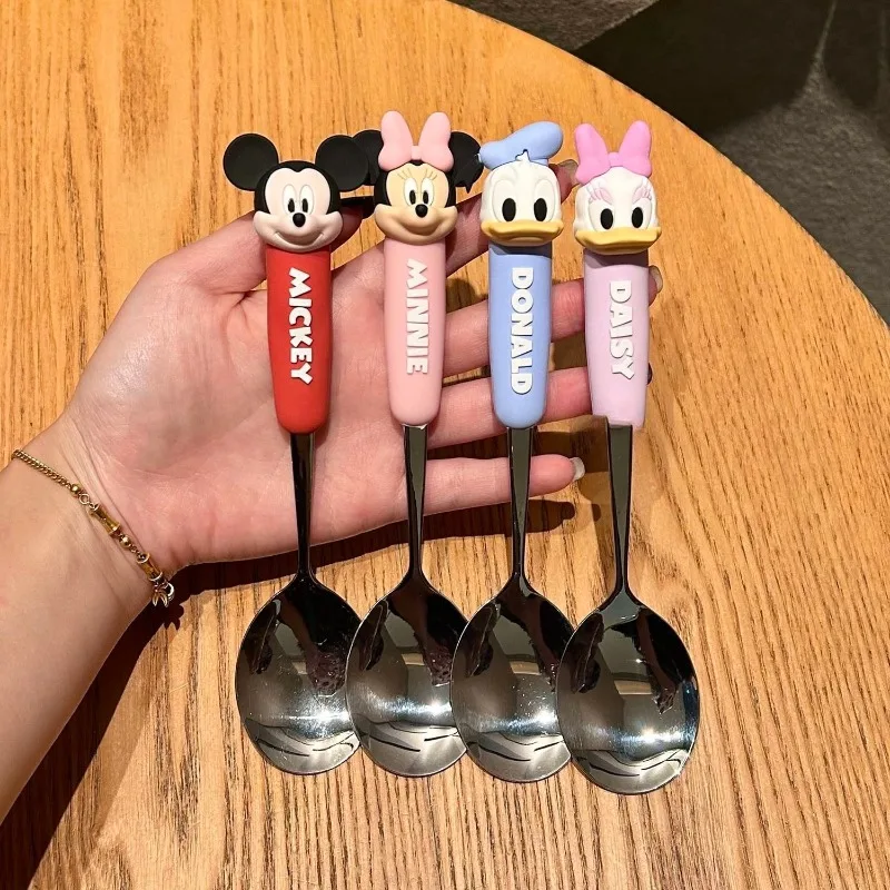 

Disney Kids Spork Fork 304 Stainless Steel with Soft Silicone Handle Feeding Utensils for Toddlers Dishwasher Safe