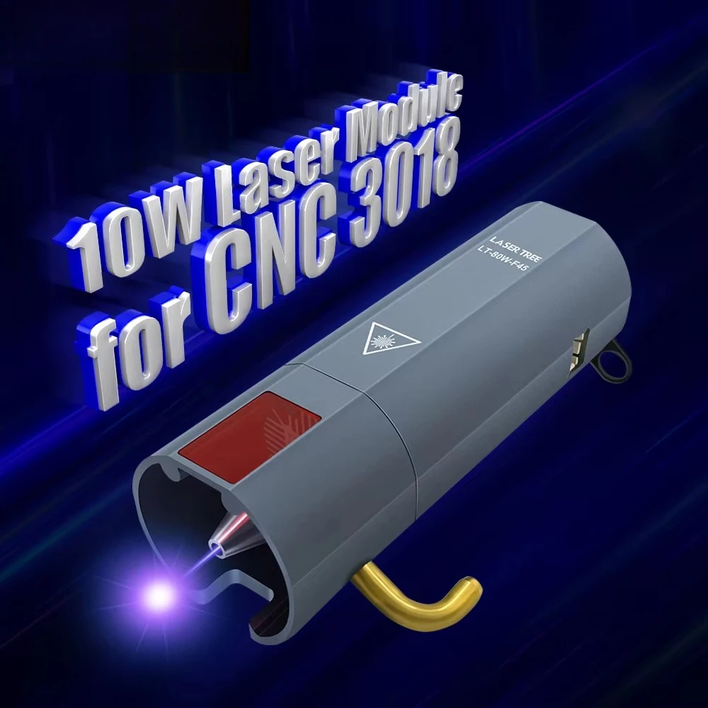 

LASER TREE 80W Compressed Spot 10W FAC Laser Module With Air Assist Nozzle For Mini Cutting 3018 CNC Machine Router DIY Engraver