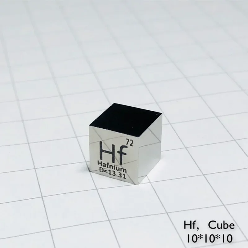 10mm Hafnium Cube Mirror Polished Hf Element Block Collection Hobbies Desktop Decoration