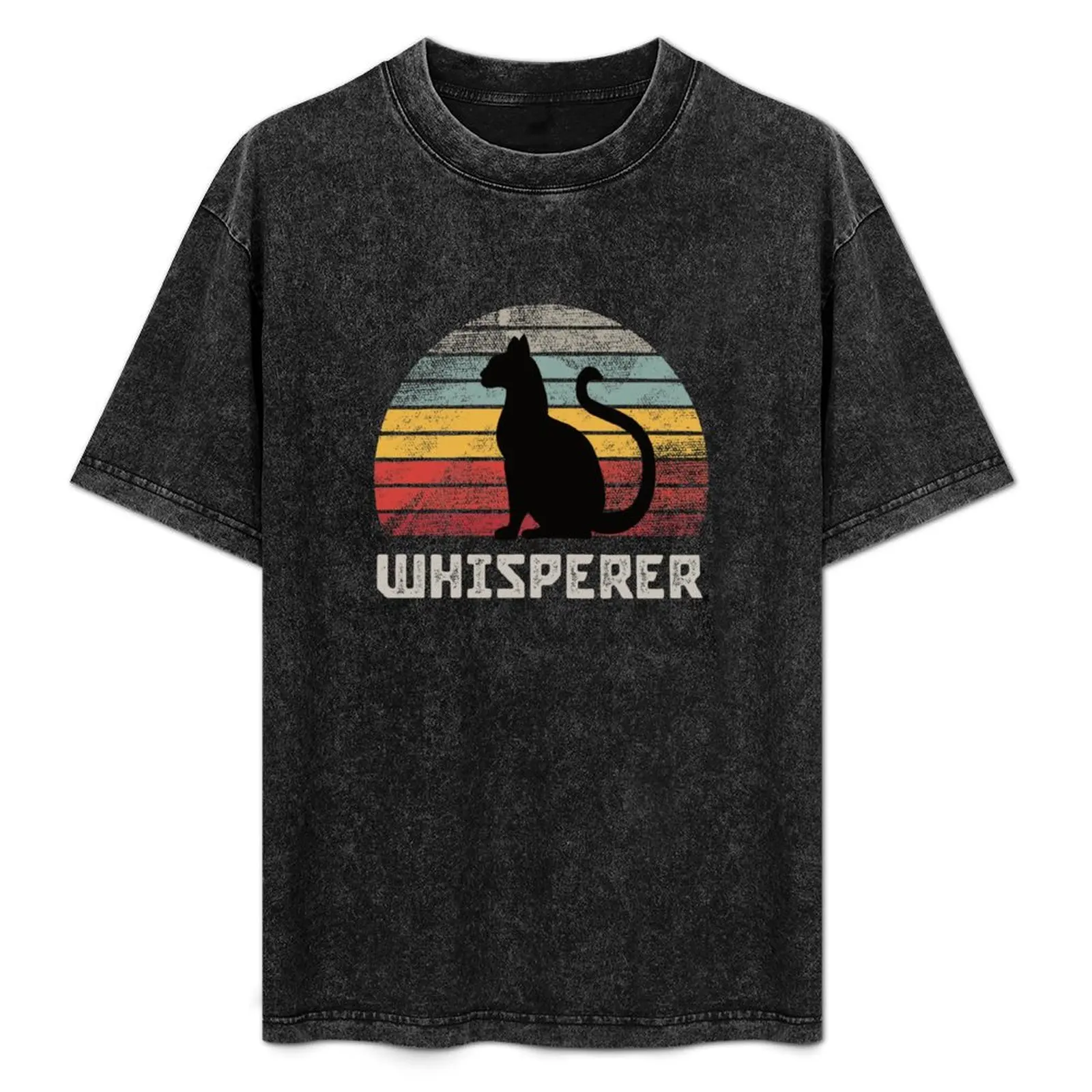 

Cat Whisperer Retro T-Shirt Breathable Basic Cotton T-Shirt