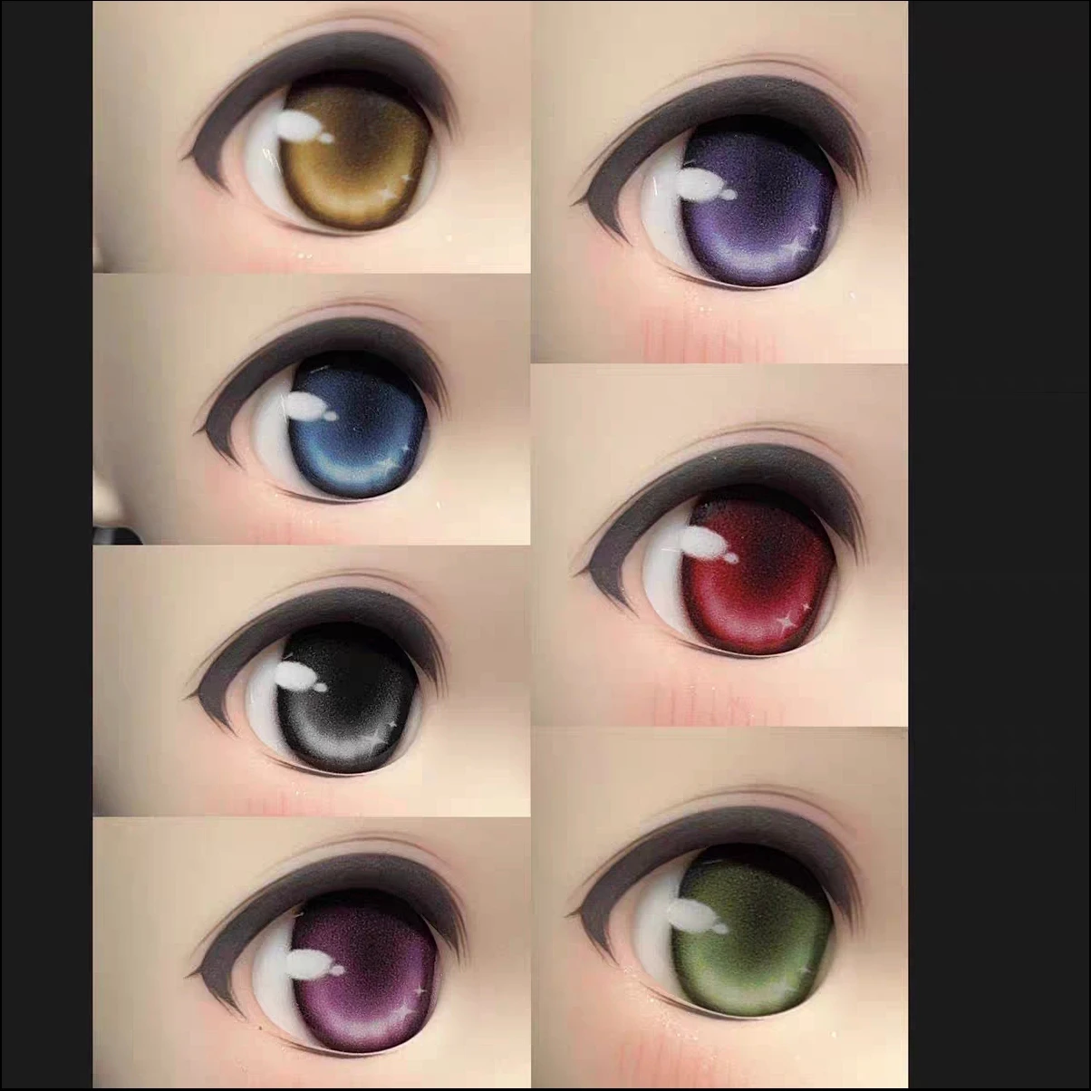 Yeux en plastique pour poupée Anime, 10/12/14/18/20/22mm, pour OB11 1/6 1/8 1/12 1/4 1/3, accessoires de poupée BJD, bricolage, globe oculaire fait à la main