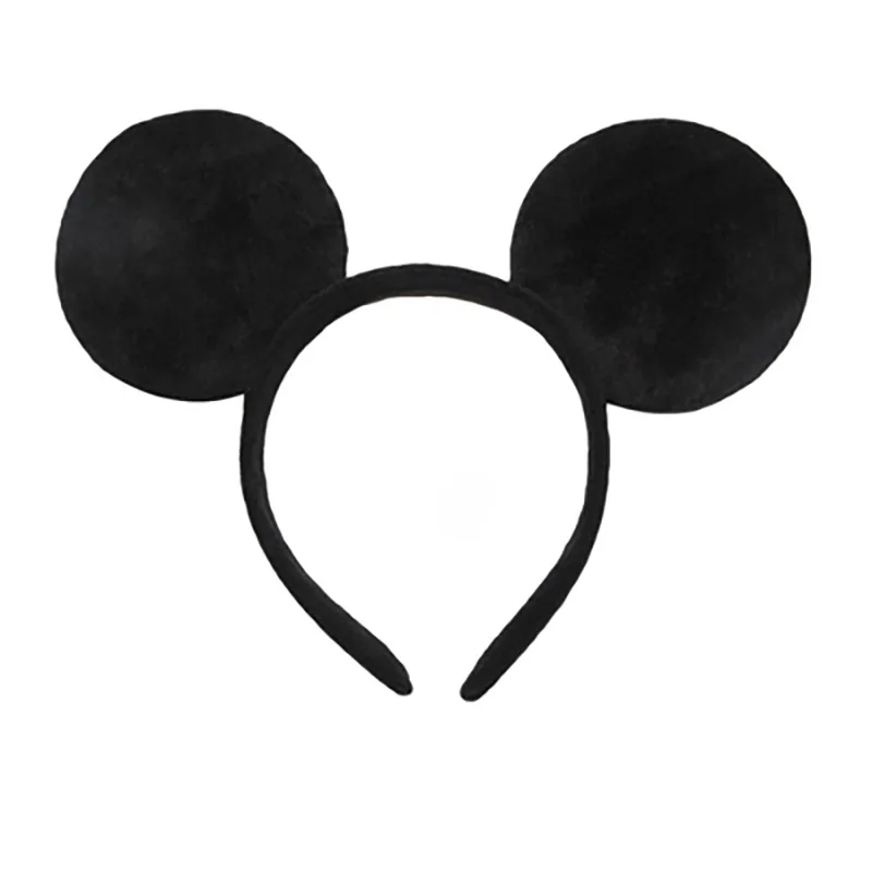 Mickey Mouse Ears Minnie Hairband Headband For Girls Kids Sequin Dot Bows Cute Princess Toy Birthday Party Cosplay Accessories