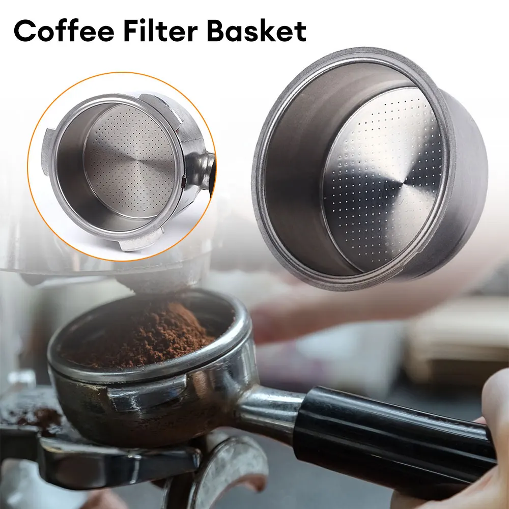 51mm Stainless Steel Coffee Filter Basket Single And Double Cup Removable Filter for Espresso Coffee Machine Tools Accessories