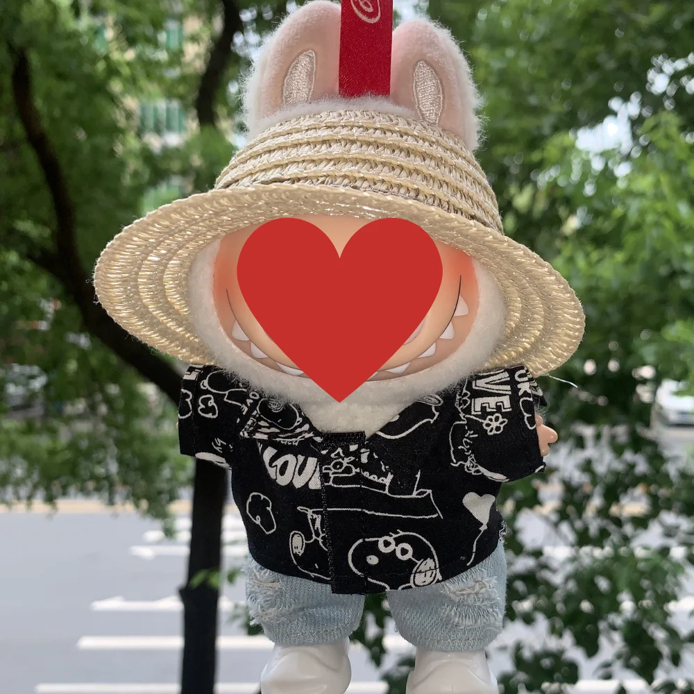 

Новейшая кукла-лабу 17 см, комплект серии Sunshine Hawaii, черно-белый мультяшный узор, милый подарок, подходящий для V1 V2 V3