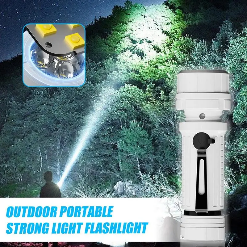 Multifunctional Rechargeable Flashlight Bright LED Flashlight Powerful Handheld Flash Light Multi-Functional Small Clip